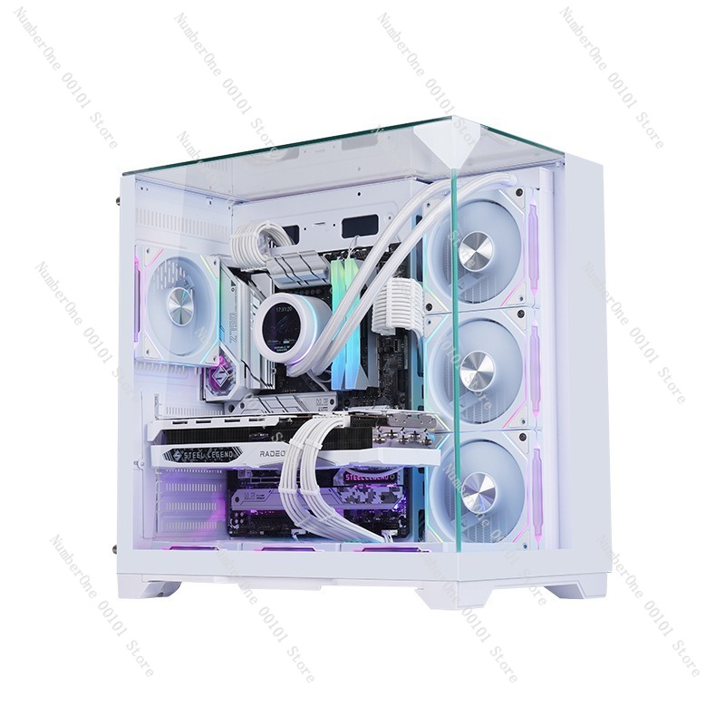 Pc Gaming Rgb - ATXゲーミングPCケース パノラマ強化ガラス 7ファン対応 RGBライティング デスクトップコンピューターケース 高風量ゲーミングシャーシ