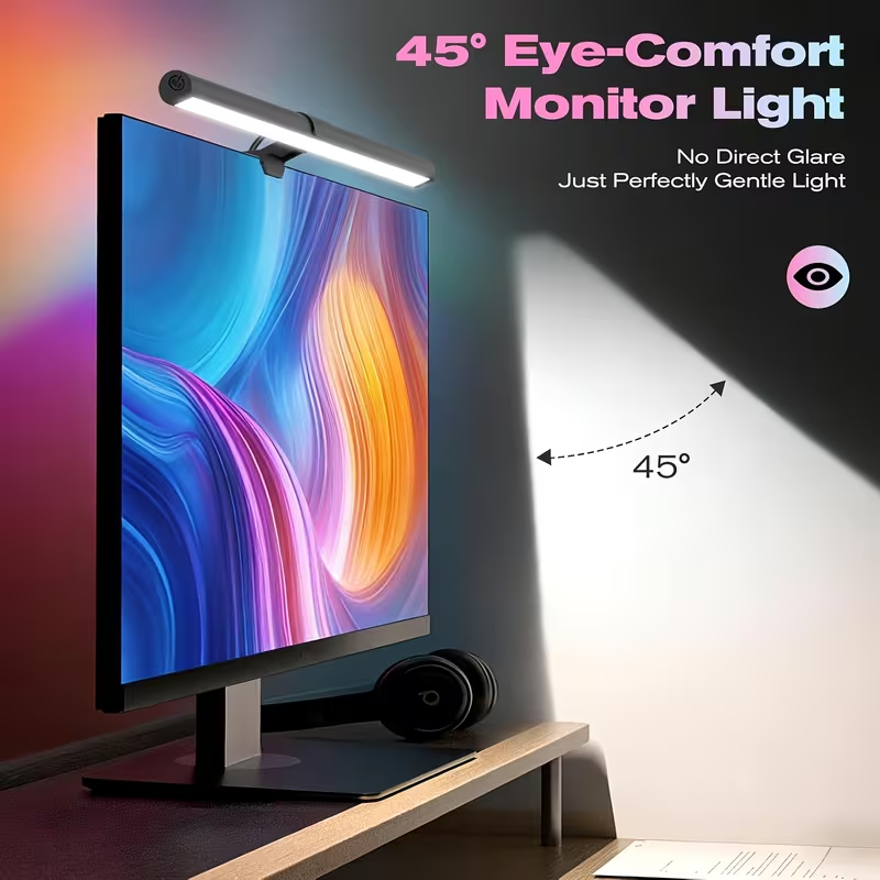 Pc Gaming Rgb - USB給電式LEDモニターライトバー、RGBカラーチェンジ式吊り下げスクリーンランプ、PCゲームルーム用無段階調光雰囲気ライト