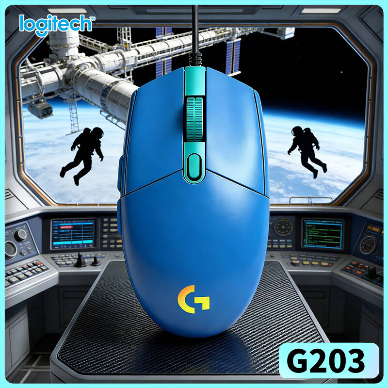 Pc Gaming Center - Logicool G203 有線ゲーミングマウス。人間工学に基づいた設計で、快適な操作性を実現。RGBイルミネーションを調整可能。滑り止めパッド付き。USB接続でPCゲームに最適。
