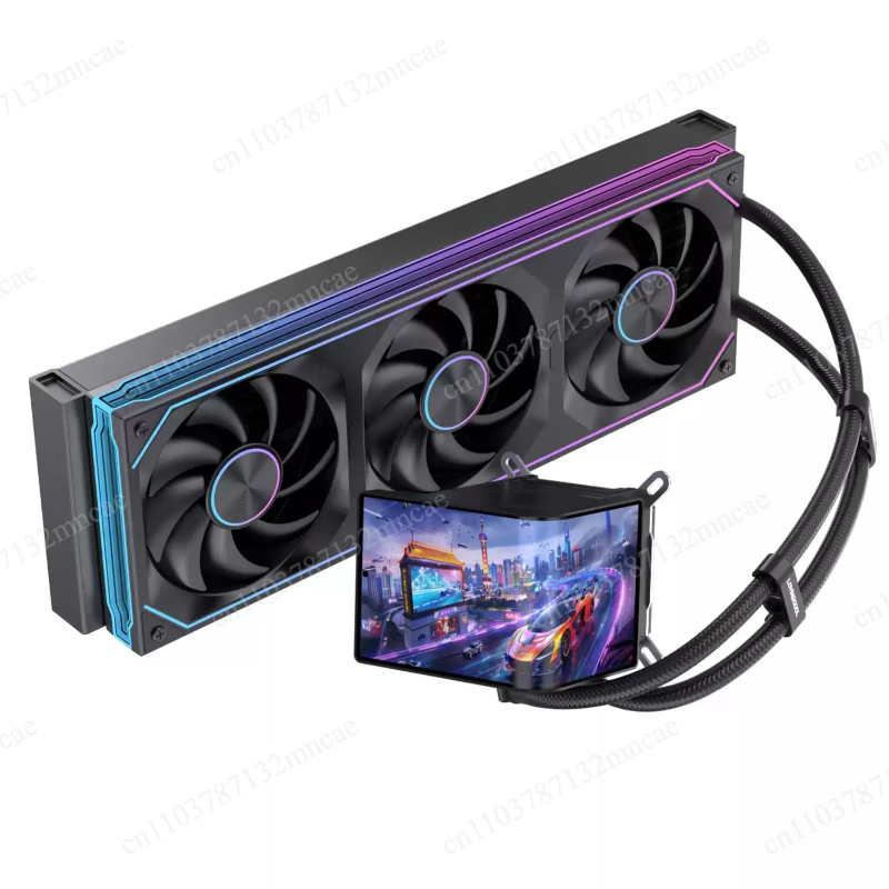Argb Case Fan - 360mm液体CPUクーラー、6.67インチスクリーンビデオディスプレイ、ARGBファン搭載、デスクトップPCケース用AMD対応冷却装置