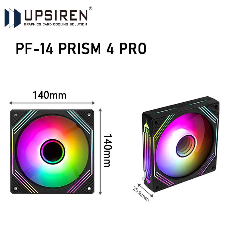 Argb Case Fan - UPSIREN PF-14 プリズム 4PRO コンピュータシャーシファン 14