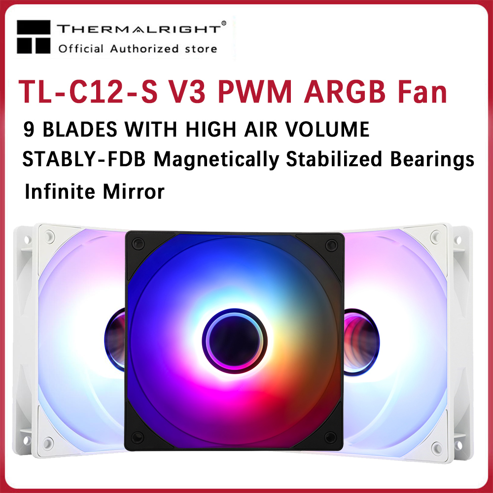 Argb Case Fan - ライトファンTL-C12B-S v3cm argb pwmインフィニティミラー