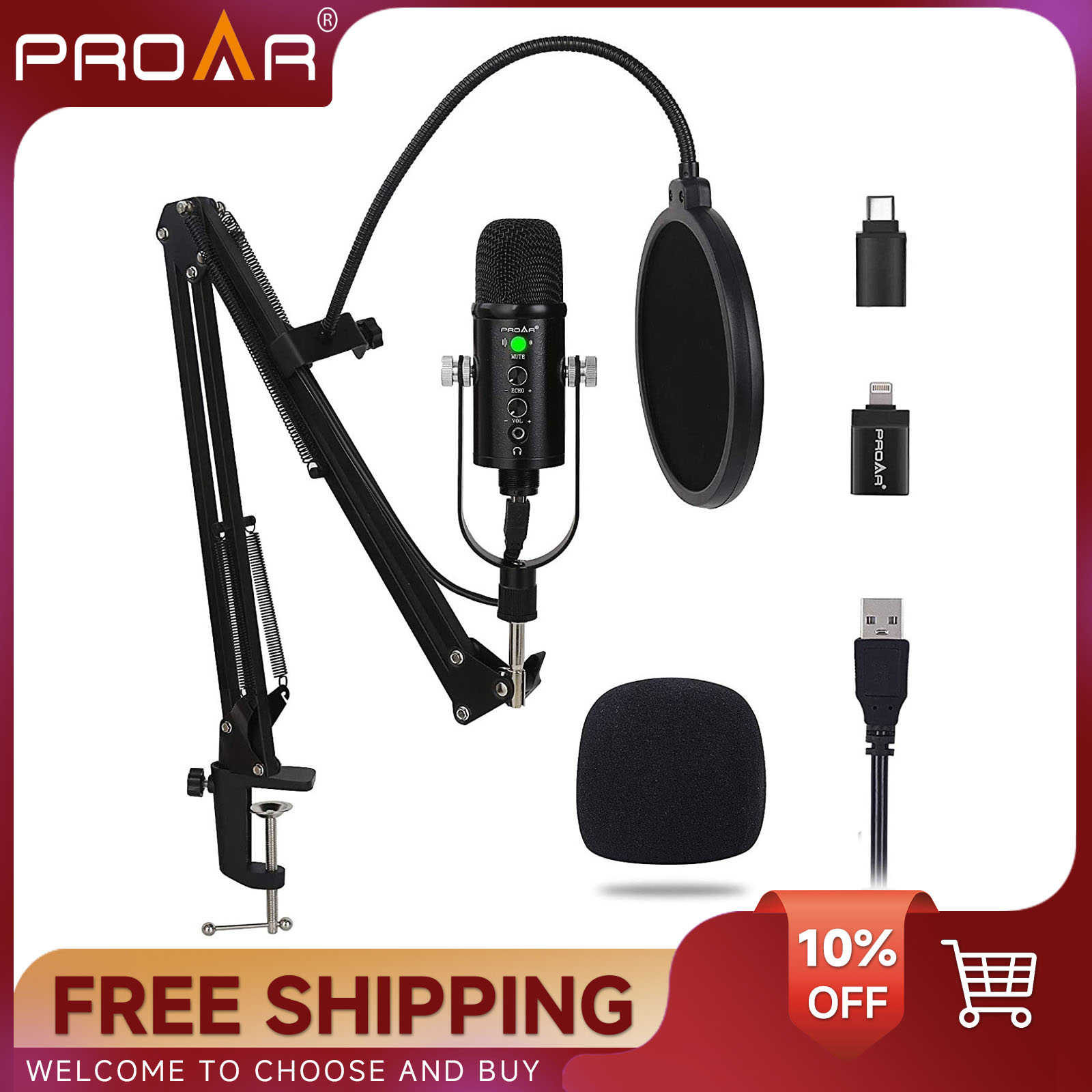USB bm86コンデンサーマイク,PC,ゲーム,ポッドキャ - Pc Gaming Youtubers のレビューと価格