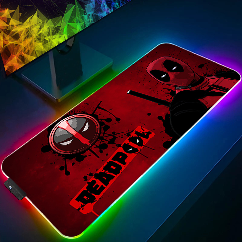 LED マウスパッドゲーミングバックライトロックエッジアニメ - Pc Gaming Rgb のレビューと価格