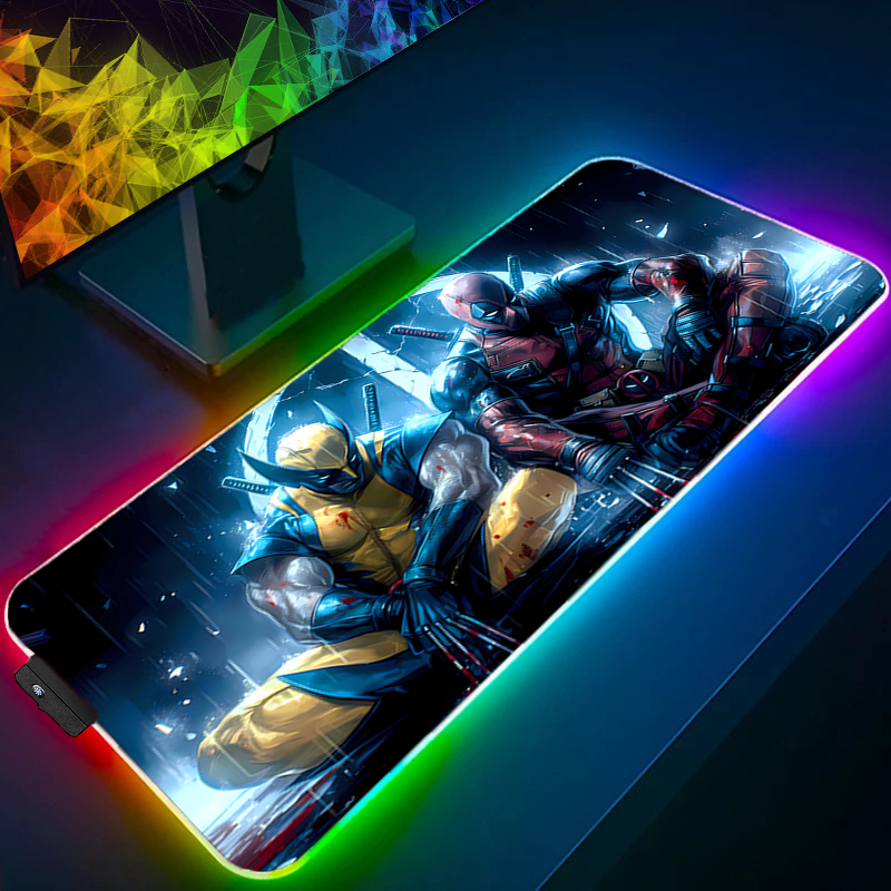 LED マウスパッドゲーミングバックライトロックエッジアニメ - Pc Gaming Rgb のレビューと価格