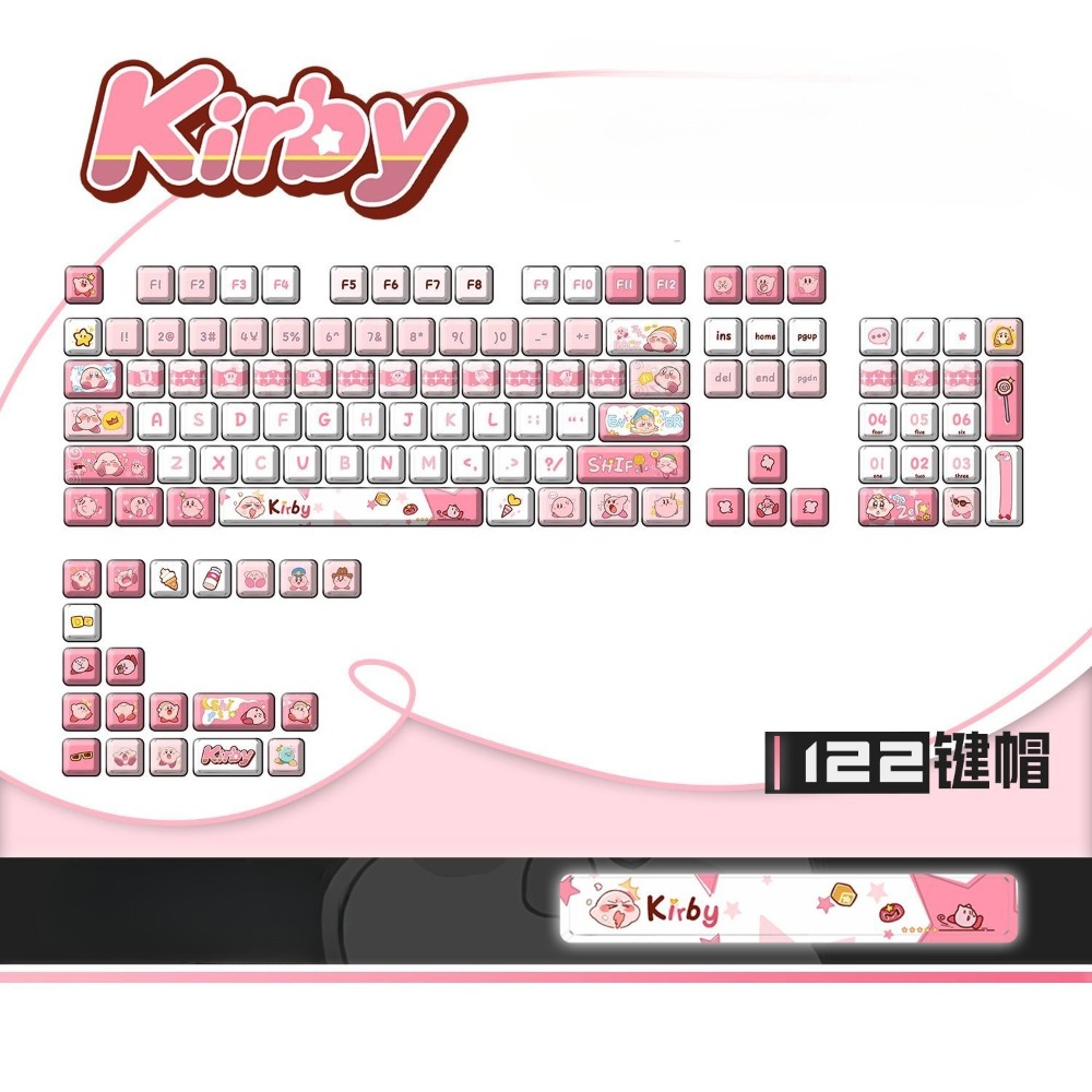 かわいいカービィアニメキーキャップ、染料サブPBTカスタムメ - Custom Keycaps のレビューと価格
