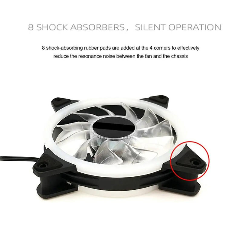 12 センチメートルオーロラ両面照明コンピュータケースファン - Argb Case Fan のレビューと価格