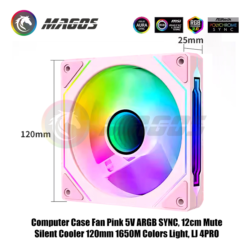 コンピュータケースファン ピンク 5V ARGB SYNC、 - Argb Case Fan のレビューと価格