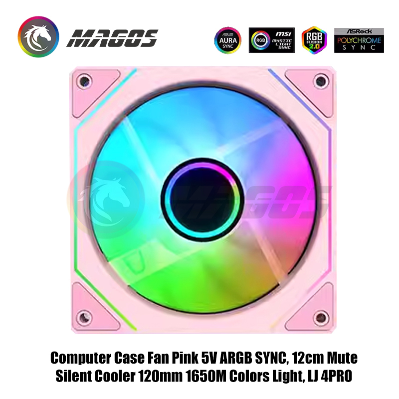 コンピュータケースファン ピンク 5V ARGB SYNC、 - Argb Case Fan のレビューと価格