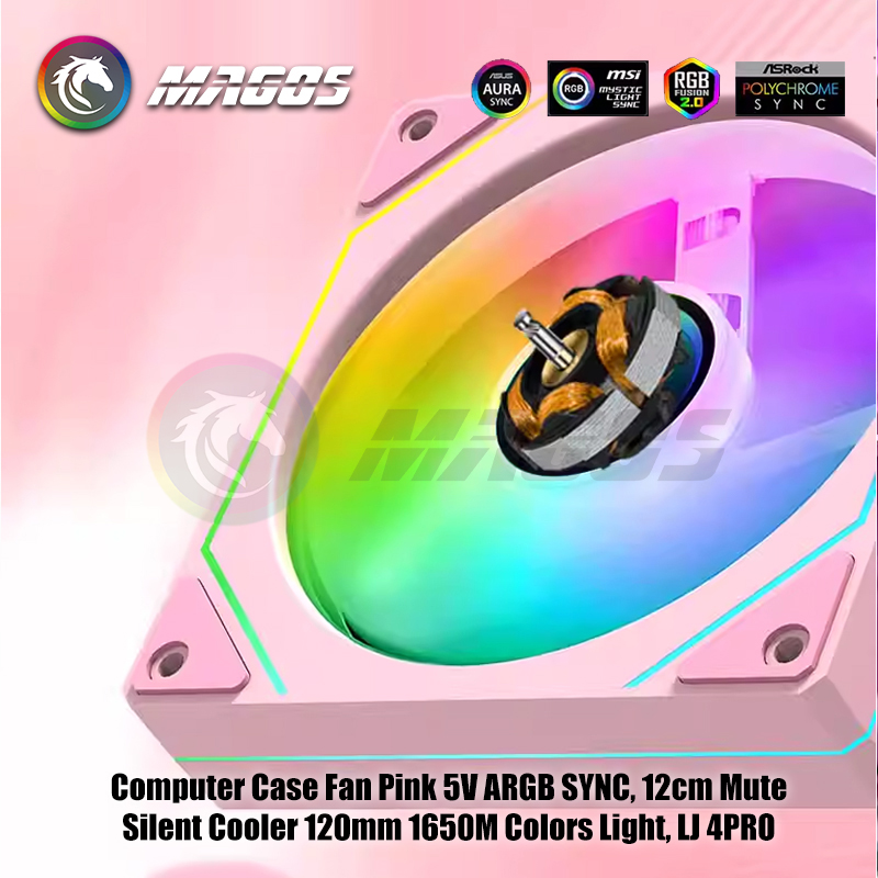 コンピュータケースファン ピンク 5V ARGB SYNC、 - Argb Case Fan のレビューと価格