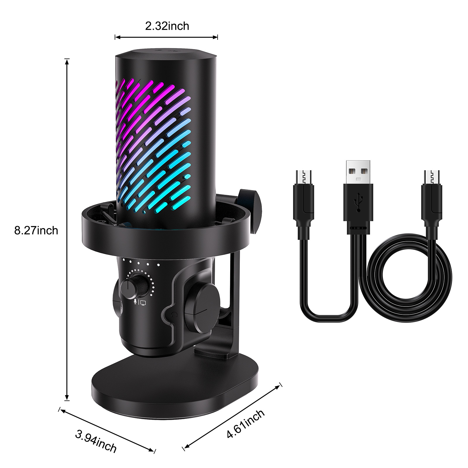 Tenlamp CG1 RGB USB ストリーミングマイク - Pc Gaming Youtubers のレビューと価格