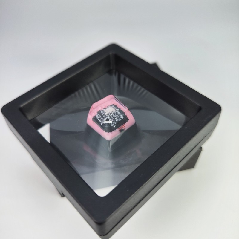 メカニカルキーボード用カスタムレジンキーキャップ 雪山桜柄  - Custom Keycaps のレビューと価格