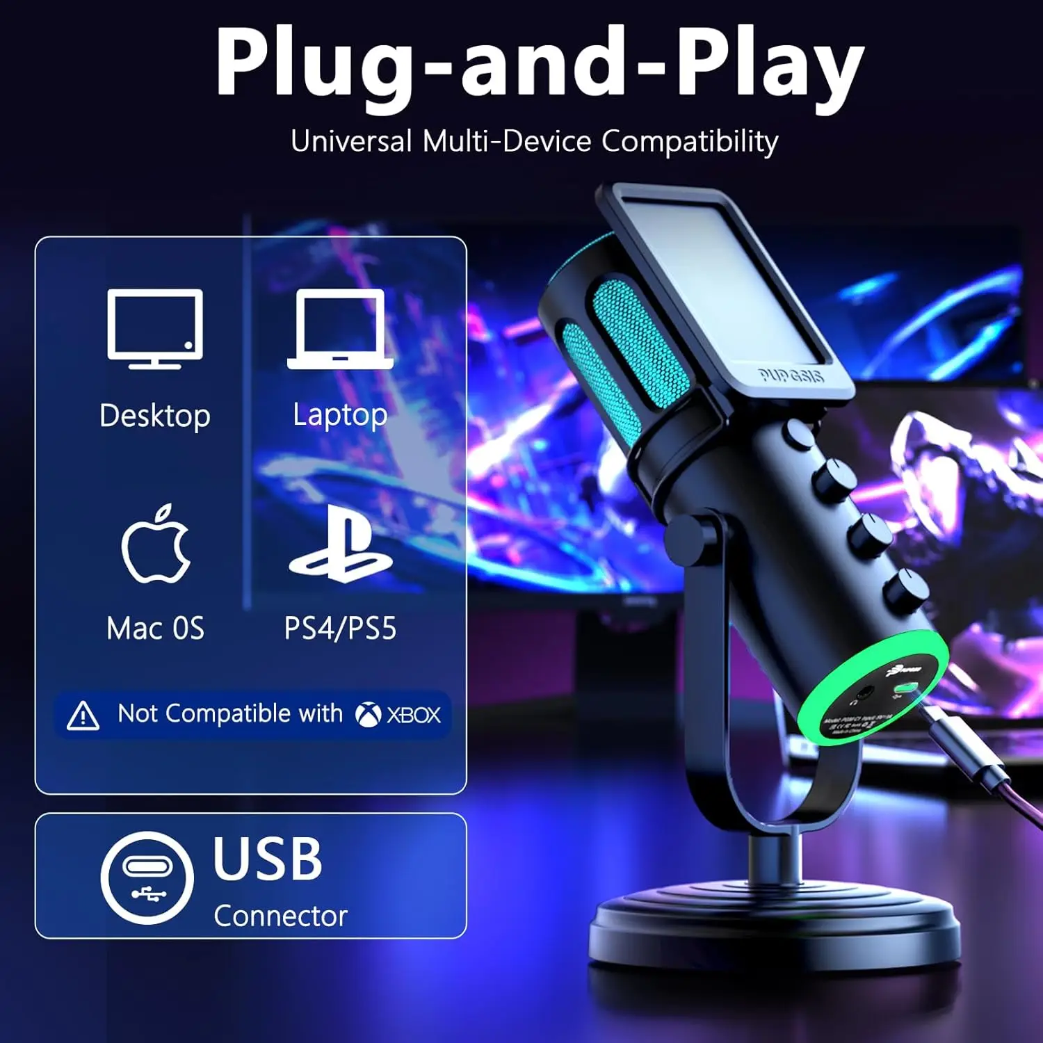 PUPGSIS USB PC マイク、Mac&Windows - Pc Gaming Youtubers のレビューと価格