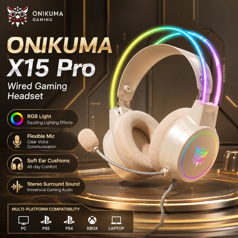 ONIKUMA X15 Pro ゲーミングヘッドセット 有線 - Pc Gaming Vs Ps5 のレビューと価格
