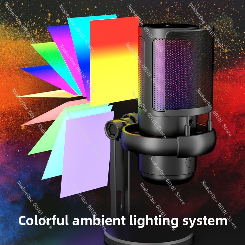 USBデスクトップコンデンサーマイクRGBゲーミングマイクP - Pc Gaming Rgb のレビューと価格