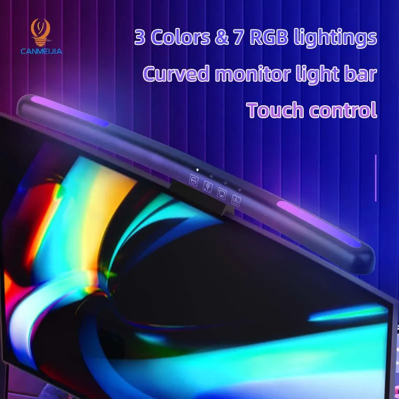 湾曲したLEDモニターライトバー,USB,RGB,PCスクリ - Pc Gaming Rgb のレビューと価格