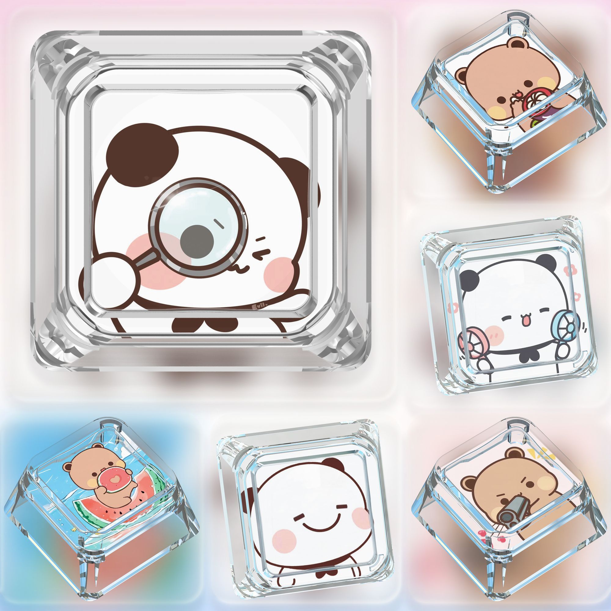 かわいい Bubu Dudu キーキャップ ABS カスタム - Custom Keycaps のレビューと価格